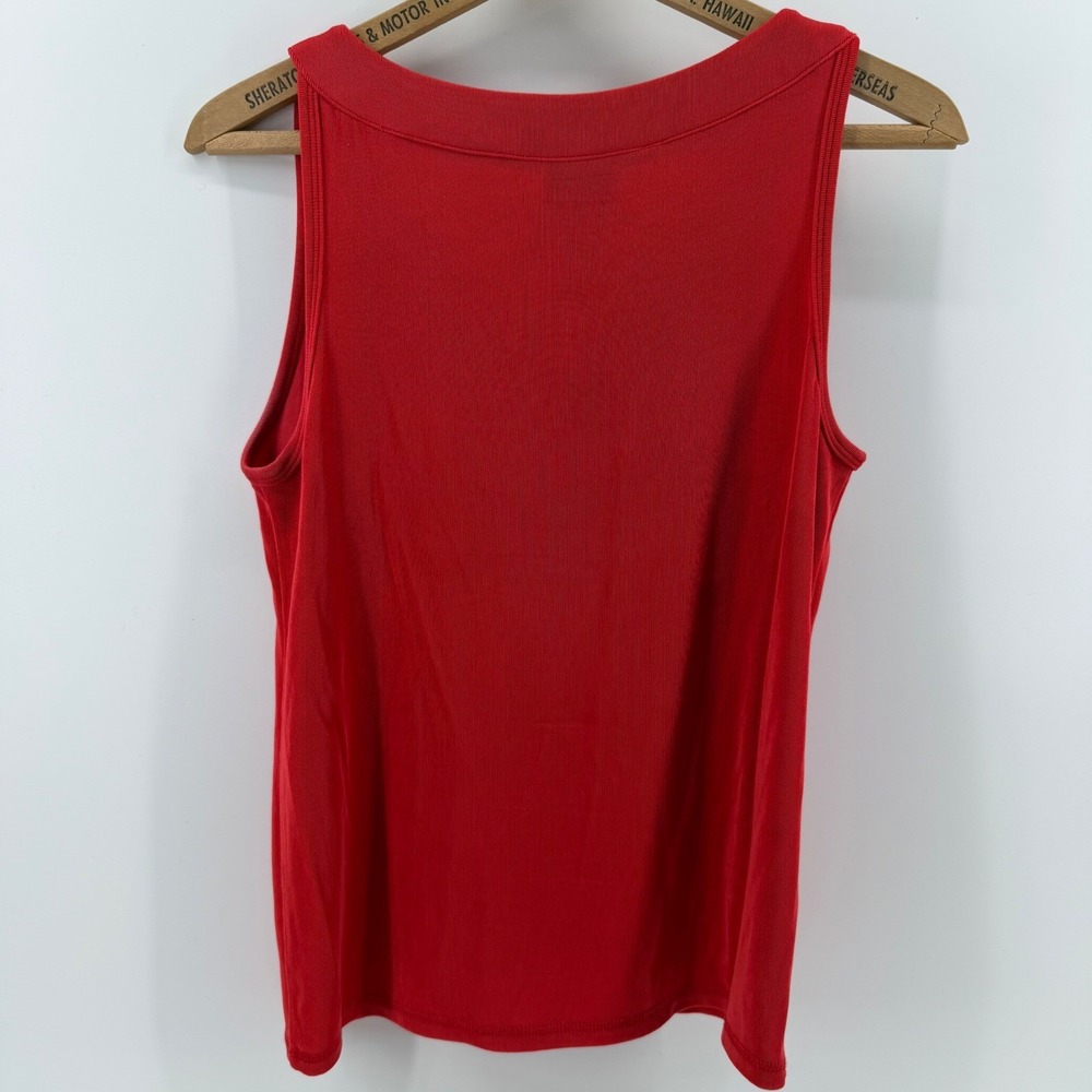Chico's Women's Red Embellished Button Front Jacket and Tank Set - Picture 15 of 16